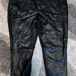 Jason Wu Black Faux Leather Trousers